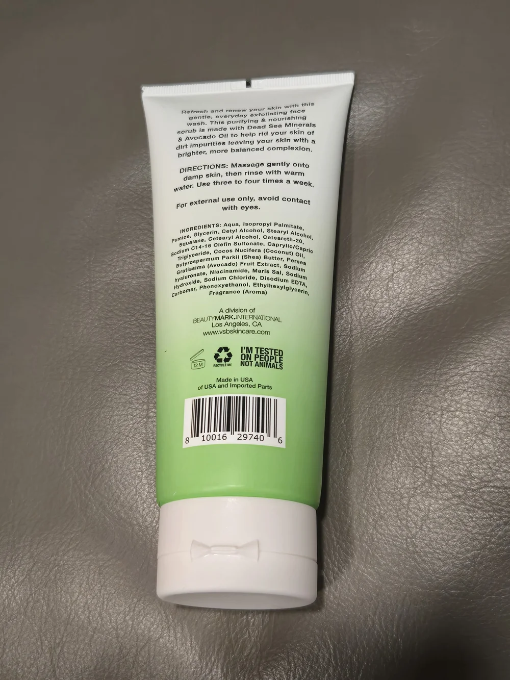 Vitamins and Sea Beauty Dead Sea Minerals Avocado Purifying Face Scrub - NWT